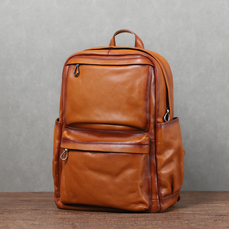 YETTIES Men's Vintage Vegetabl - Leather Backpack Vintage recension och pris