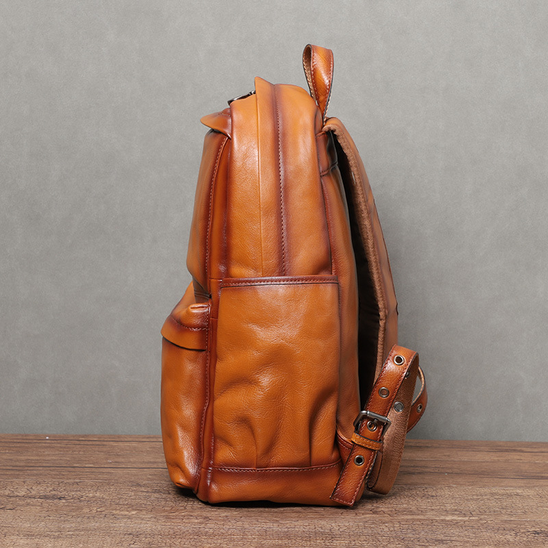 YETTIES Men's Vintage Vegetabl - Leather Backpack Vintage recension och pris