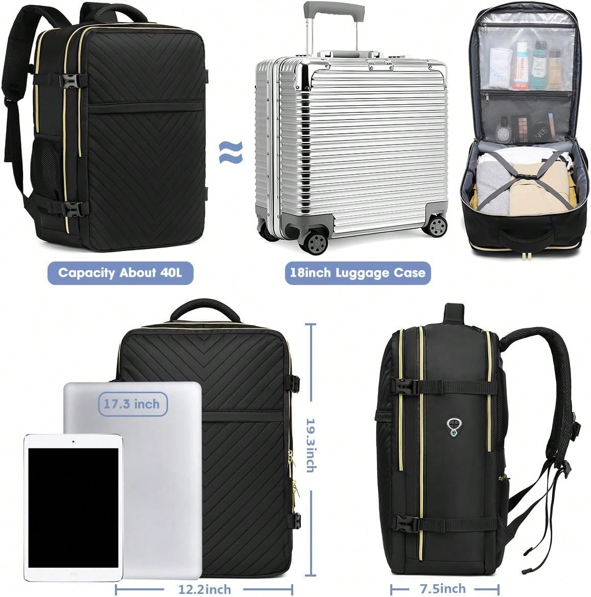 Large Carry On Travel Backpack - Travel Backpack Anti Theft recension och pris