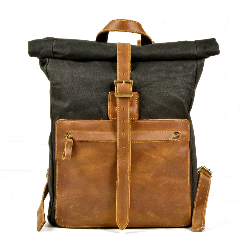 New model simple and retro wax - Canvas Backpack Casual recension och pris