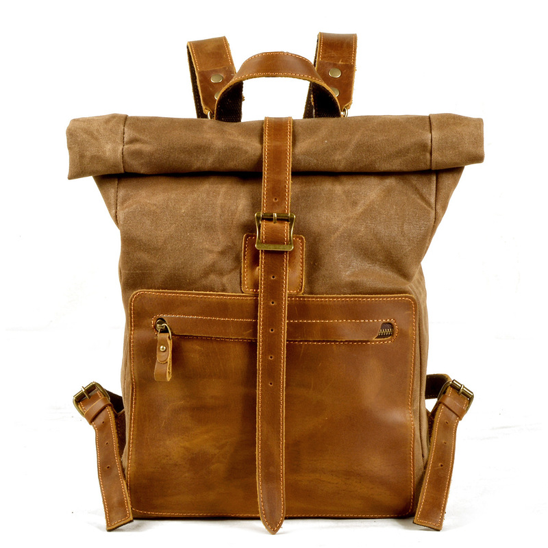 New model simple and retro wax - Canvas Backpack Casual recension och pris