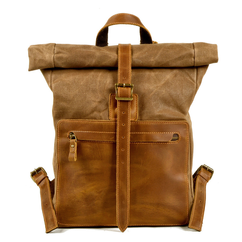 New model simple and retro wax - Canvas Backpack Casual recension och pris