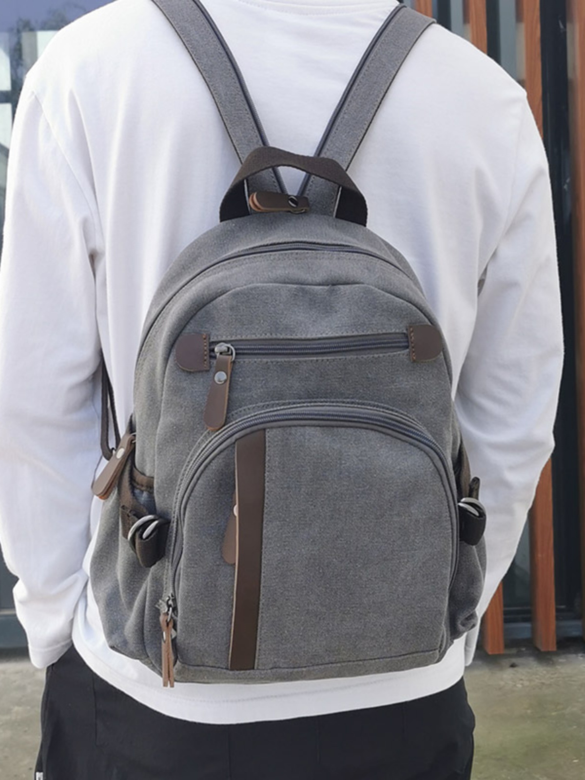 Small Canvas Backpack Men's Sp - Canvas Backpack Casual recension och pris
