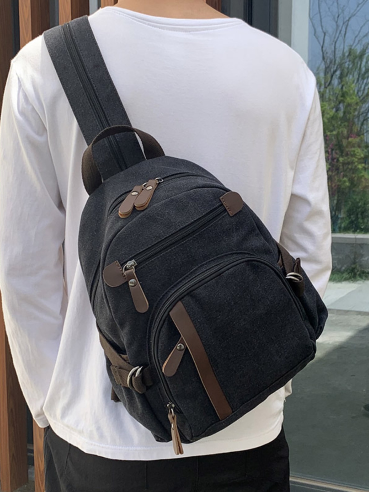 Small Canvas Backpack Men's Sp - Canvas Backpack Casual recension och pris