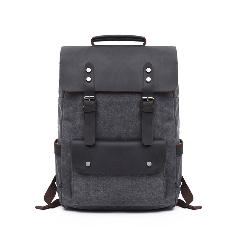 Custom Logo Vintage Canvas Sch - Leather Backpack Vintage recension och pris