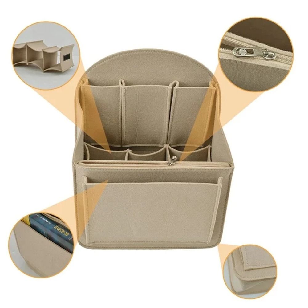 Makeup Organizer Felt Insert B - Backpack Insert Organizer recension och pris
