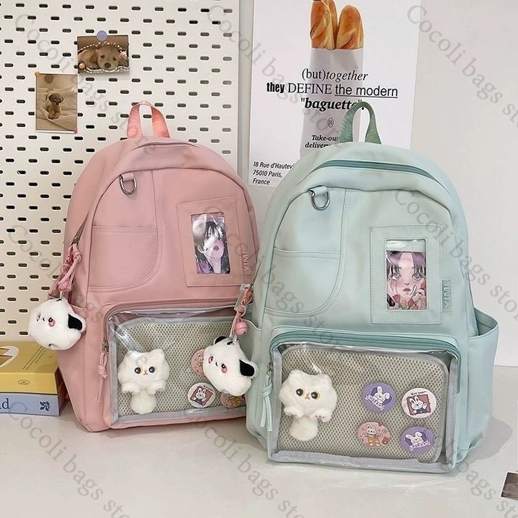 Solid Color Candy Color Backpa - Canvas Backpack Casual recension och pris