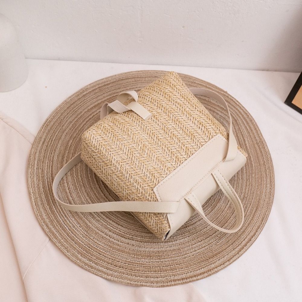 Fashion PU Leather Straw Backp - Leather Backpack Vintage recension och pris
